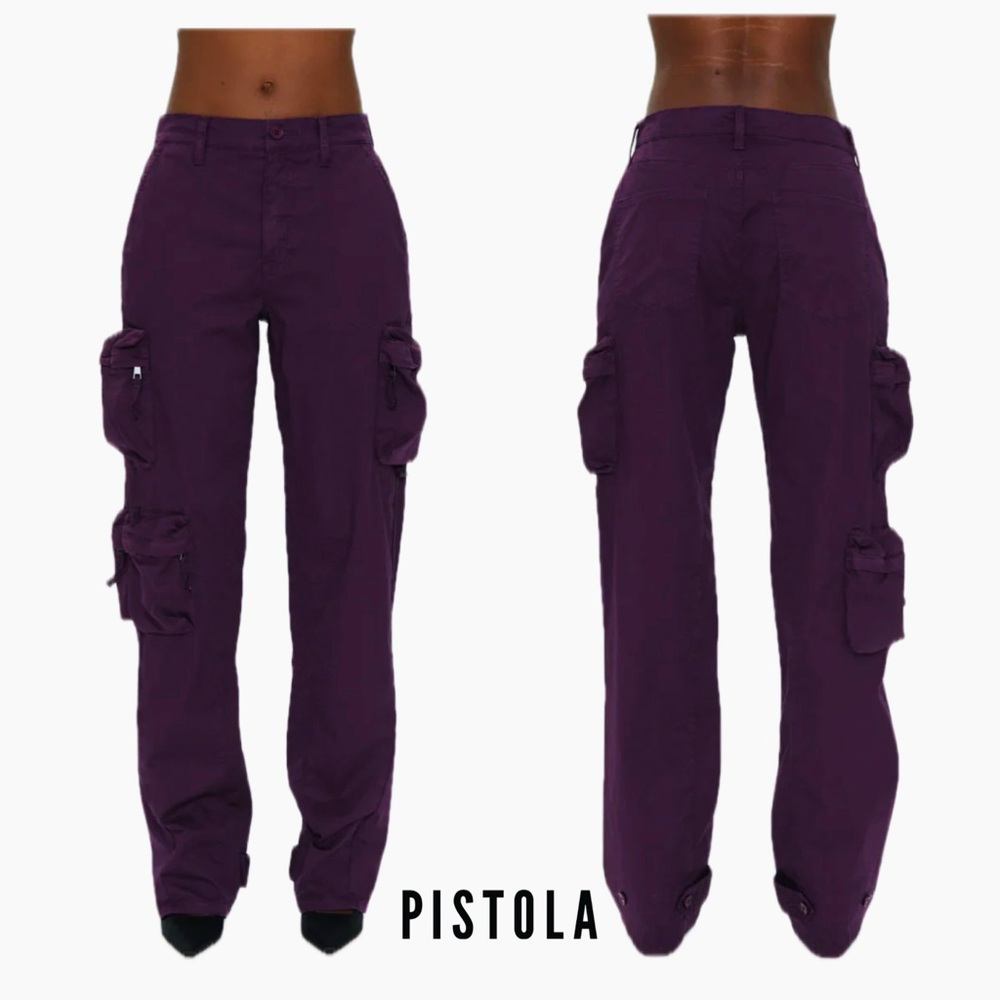 Pistola Aubergine Bobbie Mid Rise Utility Cargo Pant. NWT size 28